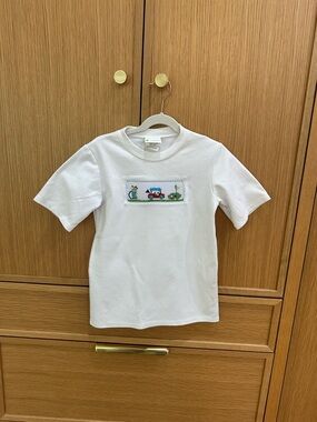 zuccini Short Sleeve Tee with Golf Snocked Detailing, Size 5